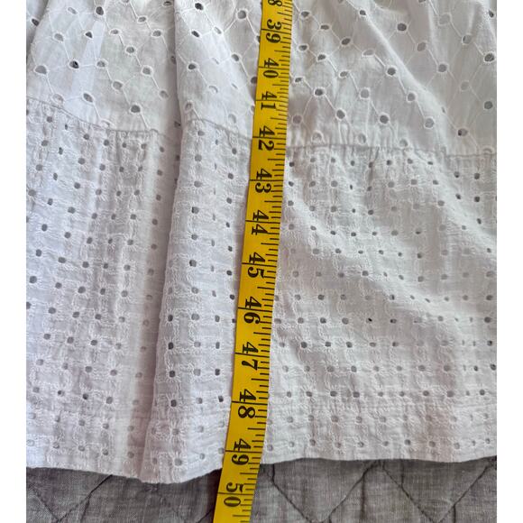 Self Contrast White Eyelet Tiered Maxi Dress Medium New - Picture 8 of 8